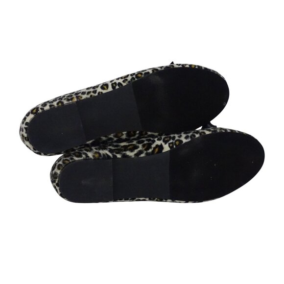 Leopard Print Flats with Bat Detail - Picture 6 of 8